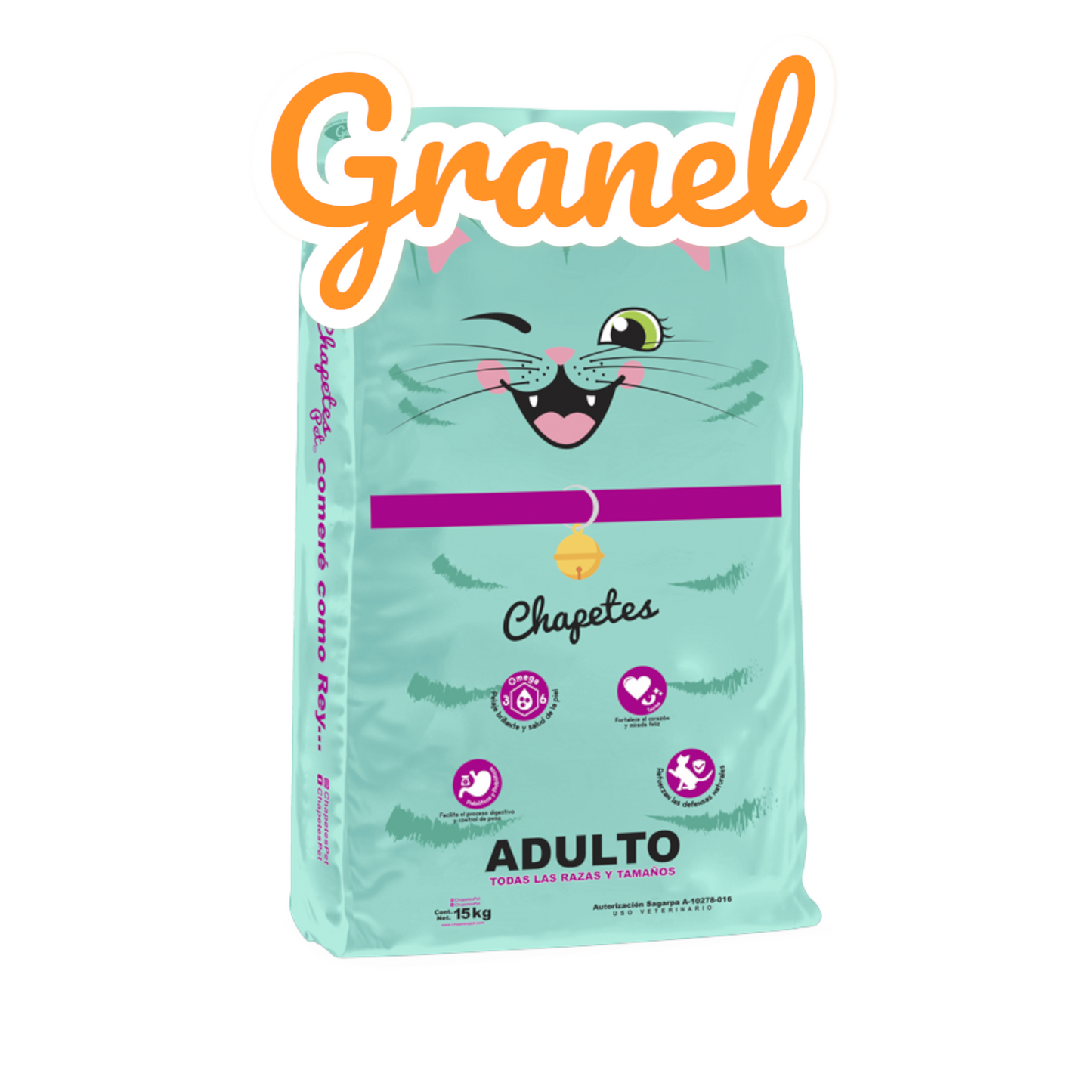 Granel chapetes para gato