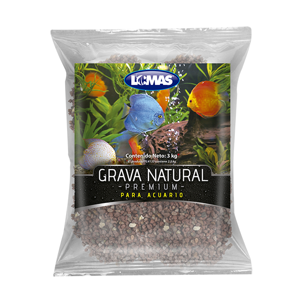 Grava natural para acuario