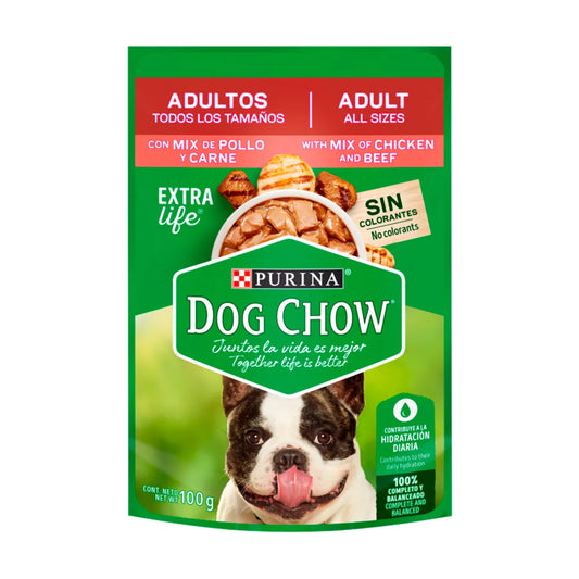 Dog chow adultos  100gr alimento húmedo