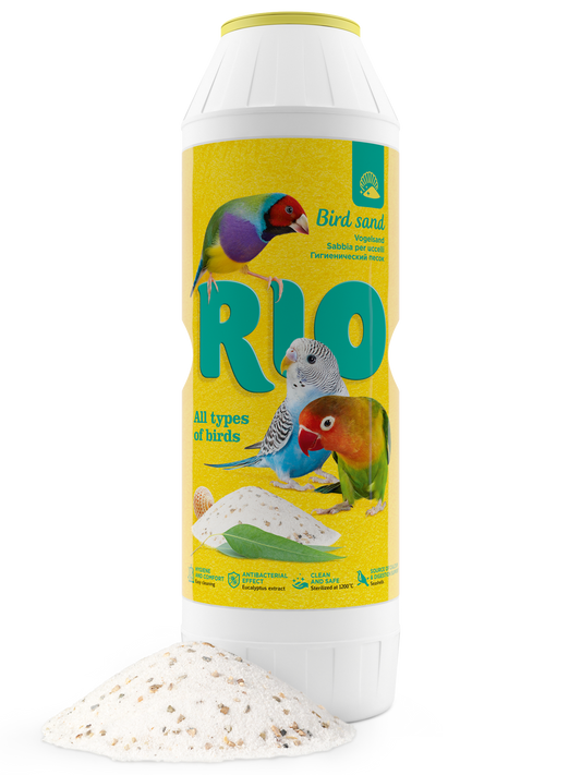 Arena Antiparásito y Anti Olor Rio 2kg para Aves de Ornato